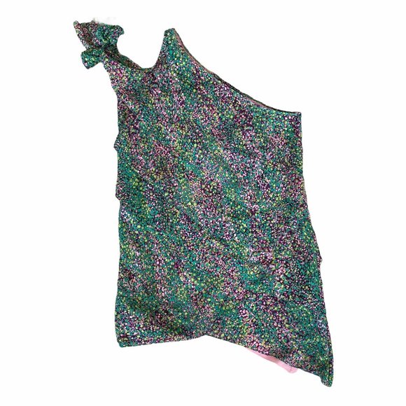 BCBGMaxAzria One Shoulder Tiered Mini Silk Dress - Picture 3 of 10